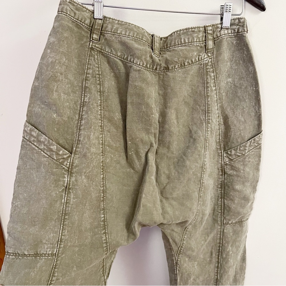 Free People Women’s Desert Days Harem Utility Pants Lightweight Green Size 6 NEW - Picture 8 of 11